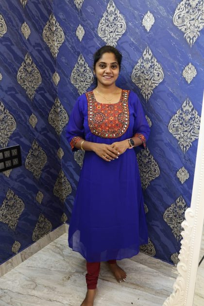 Mirror Kurti Blue