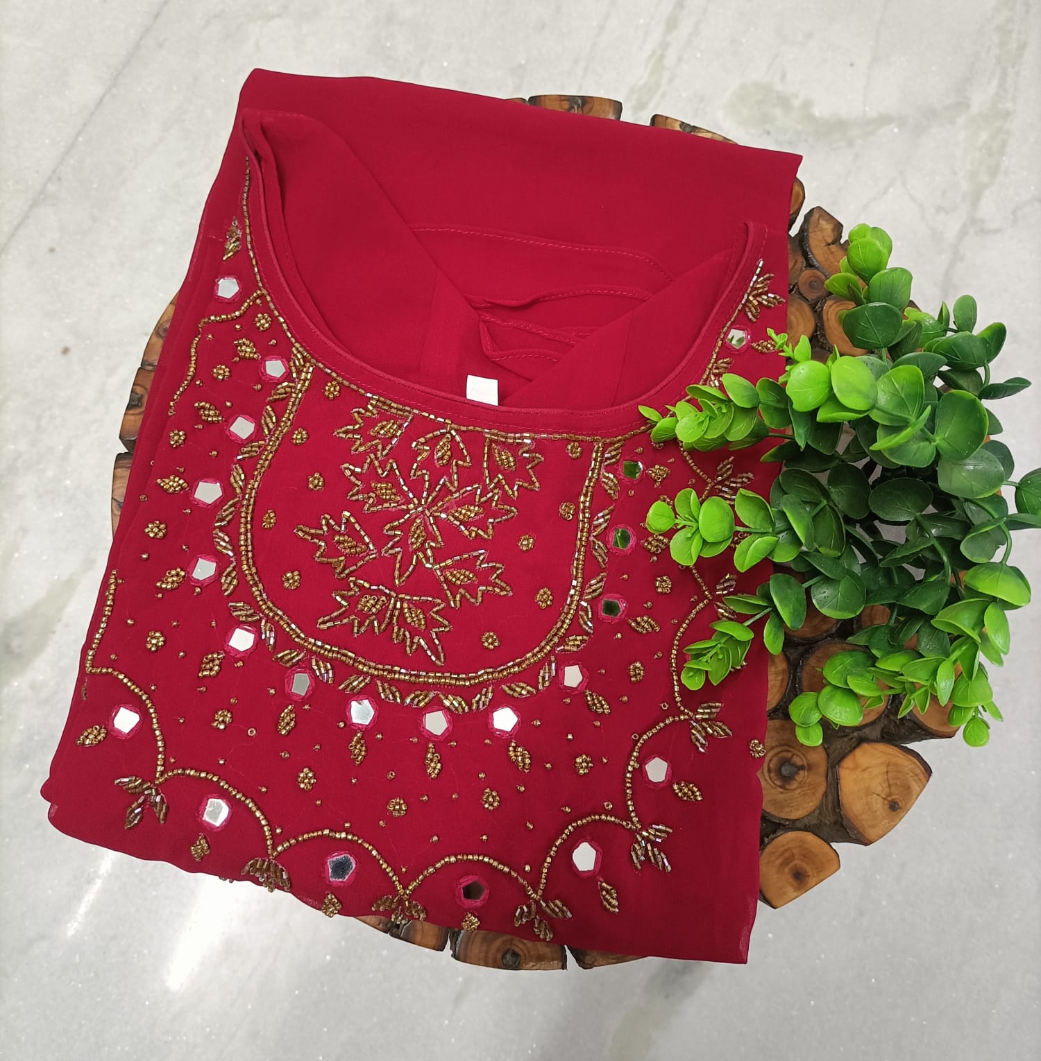 Round Neck Mirror Kurti - Image 3