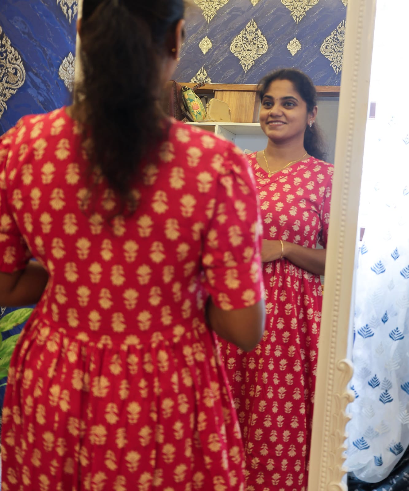 Cotton Frock Rani Pink - Image 3