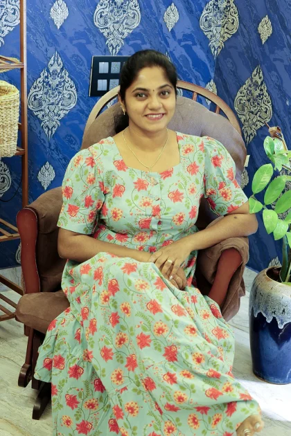 Cotton Breathable Frocks Pista Green