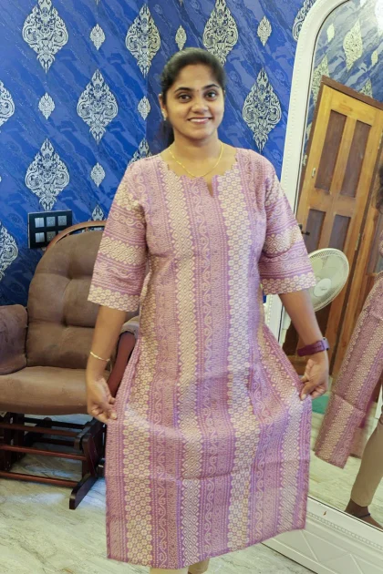 Cotton Kurti Lavendar