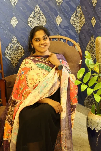 Mirror Dupatta Purple