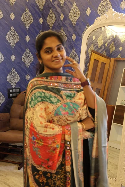 Mirror Dupatta Green