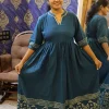 full-lenght-frock-blue