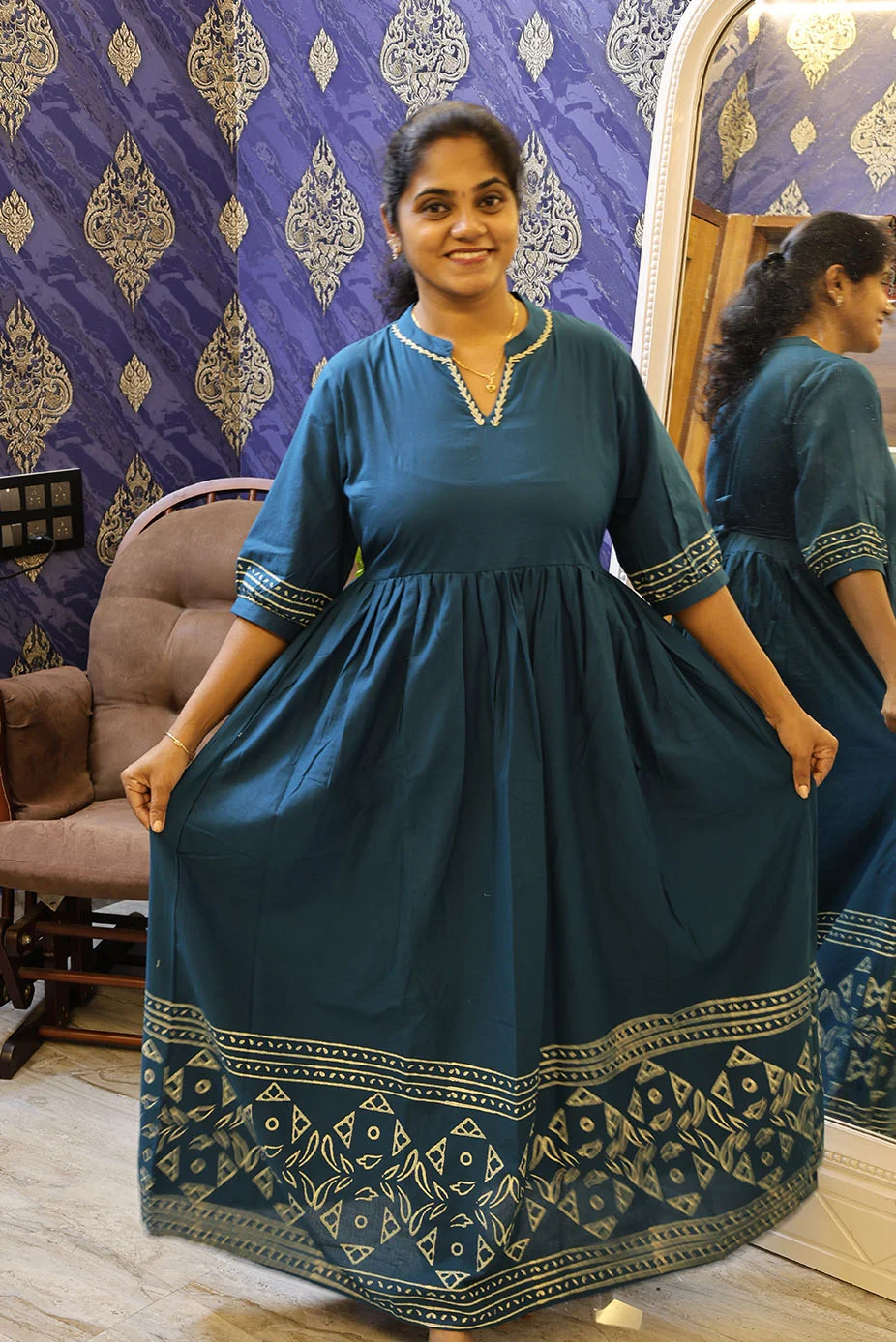 full-lenght-frock-blue