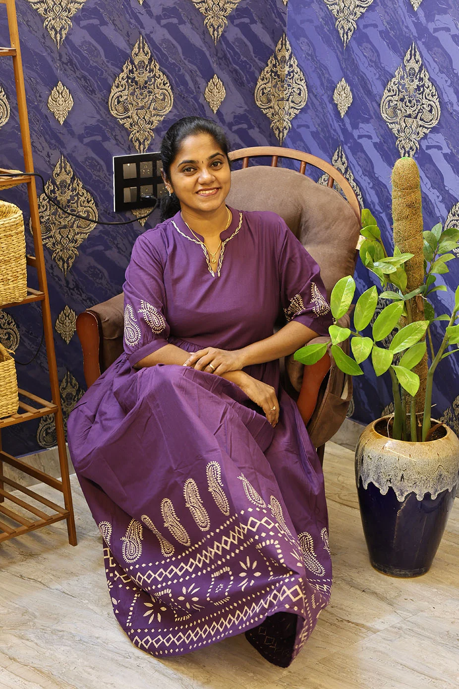 full-lenght-frock-purple