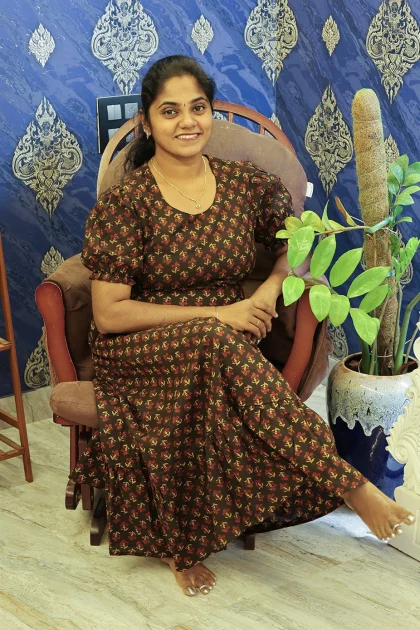 A Line Night Gown Black Floral