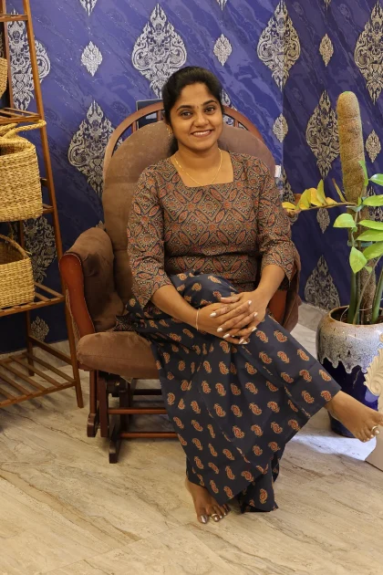 Cotton Palazzo Set Indigo Blue