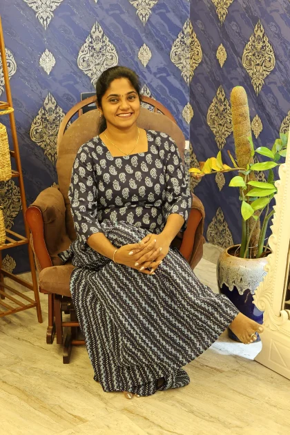 Cotton Palazzo Set Navy Blue