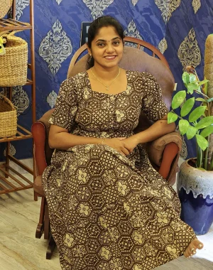 Cotton breathable Frocks Brown-new