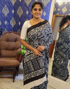 black-saree-with-white
